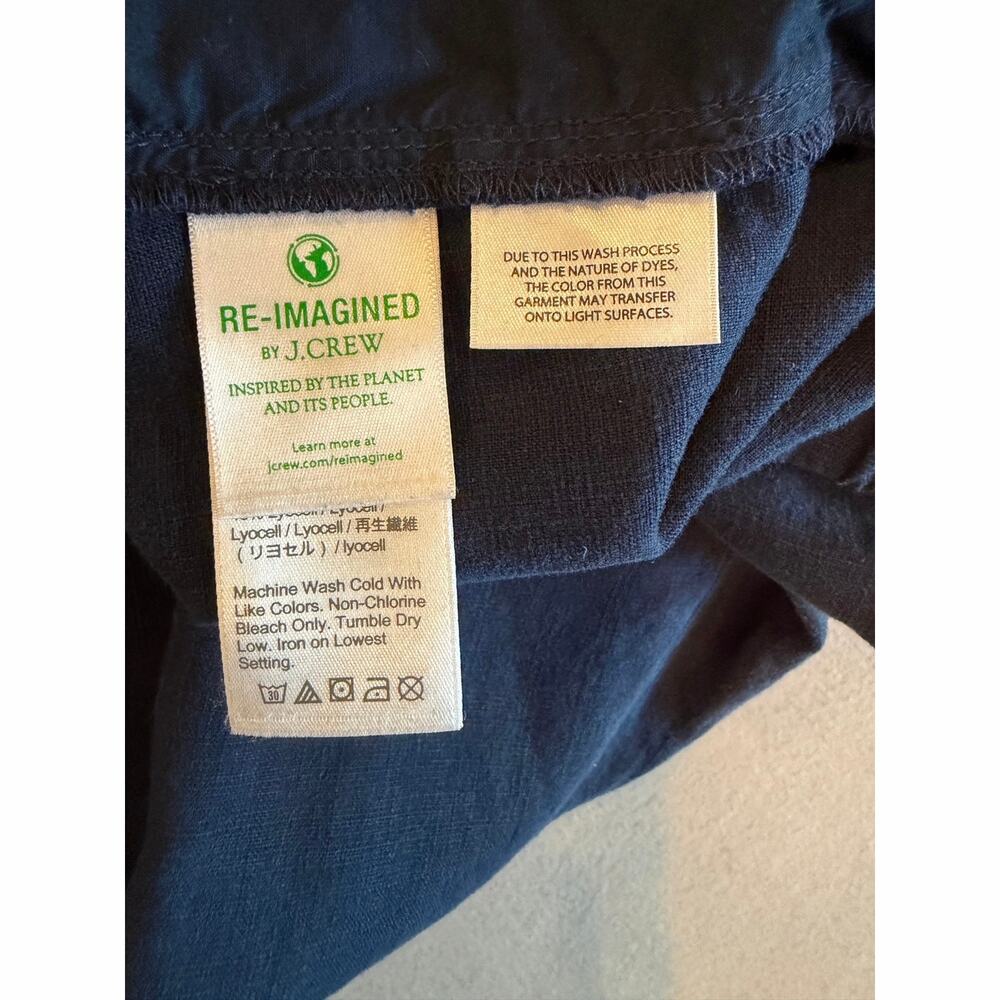 J.Crew Re-Imagined Linen Lyocell Pull-On Pants Navy Size Small - Picture 5 of 7